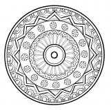 Mandala végétal à colorier